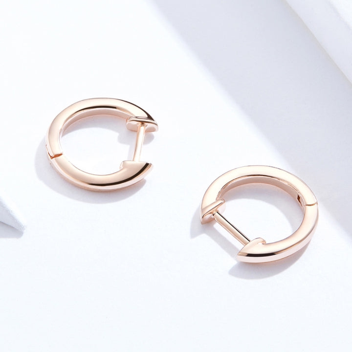 Simple Earrings Sterling Silver S925 Earrings Ear Buckles, Rose Gold, Silver, Gold