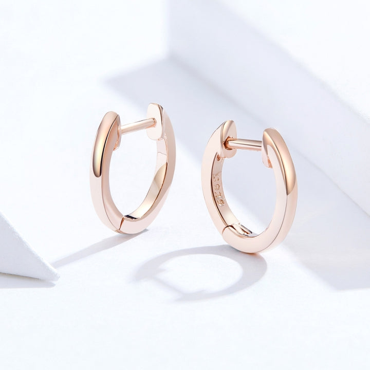 Simple Earrings Sterling Silver S925 Earrings Ear Buckles, Rose Gold, Silver, Gold