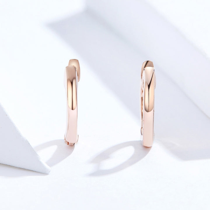 Simple Earrings Sterling Silver S925 Earrings Ear Buckles, Rose Gold, Silver, Gold