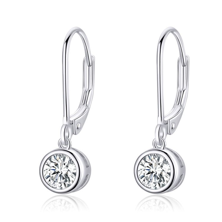 Sterling Silver S925 Earrings Simple Zircon Earrings, SCE747