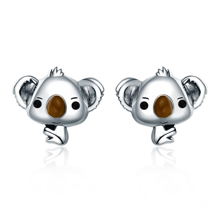 Koala Sterling Silver Ladies Gemstone Earrings, SCE381