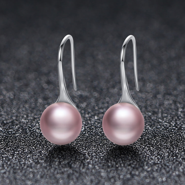 Women Sterling Silver Earrings Temperament Shell Beads Pearl Earrings, Pink, Black, White