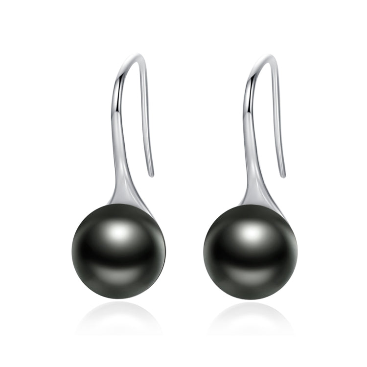 Women Sterling Silver Earrings Temperament Shell Beads Pearl Earrings, Pink, Black, White