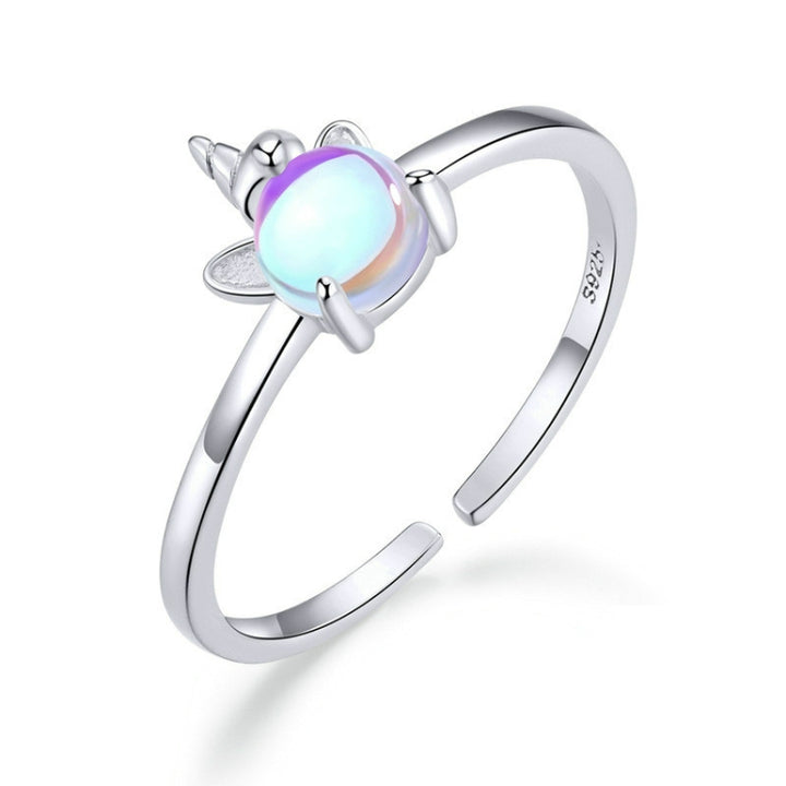 Unicorn Moonstone Silver Ring S925 Ring, SCR642