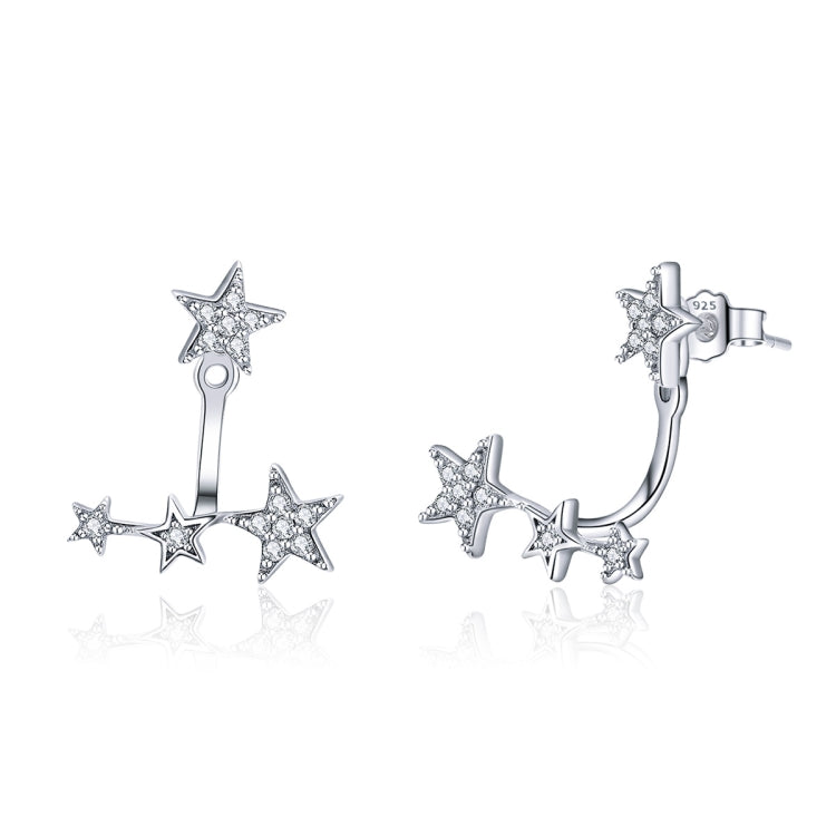 S925 Sterling Silver Star Earrings Simple Silver Earrings, SCE448