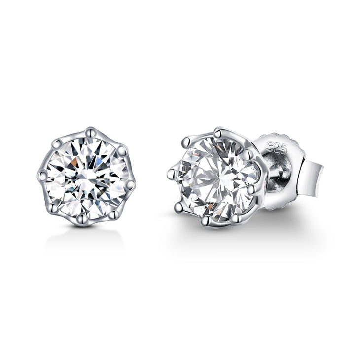 S925 Sterling Silver Stud Earrings Zircon Earrings, SCE499