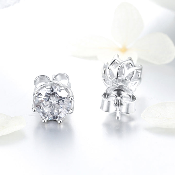 S925 Sterling Silver Stud Earrings Zircon Earrings, SCE499