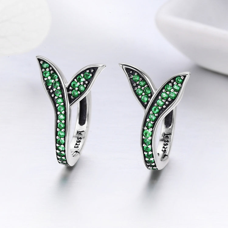 S925 Sterling Silver Earrings Simple Diamond Bud Earrings, SCE295