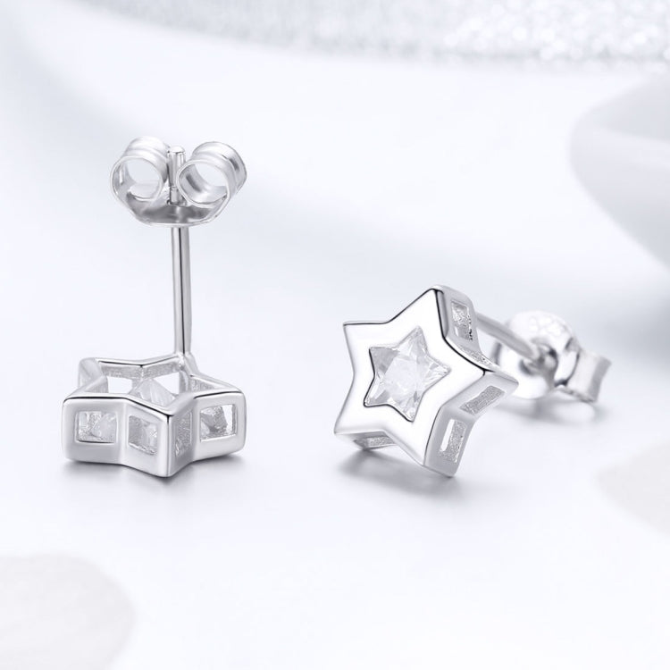 DIY Star Earrings S925 Sterling Silver Earrings, SCE437