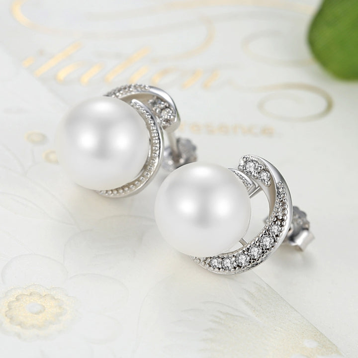 Pearl Earrings Jewelry S925 Sterling Silver Earrings, SCE021