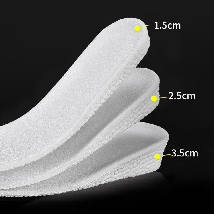 Inner Increased Insoles Sports Shock Absorption Increased Breathable Sweat-absorbent Deodorant Invisible Pad, 1.5cm, 2.5cm, 3.5cm