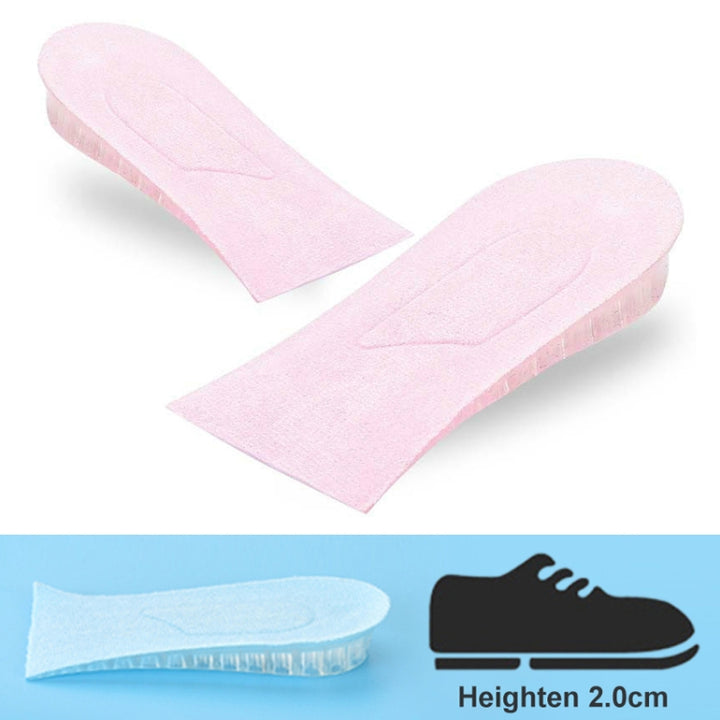 JF101 Invisible Transparent Silicone Heightening Pad Heel Heightening Insole Shock Absorption Half Pad, One Layer, Two Layer, Three Layer