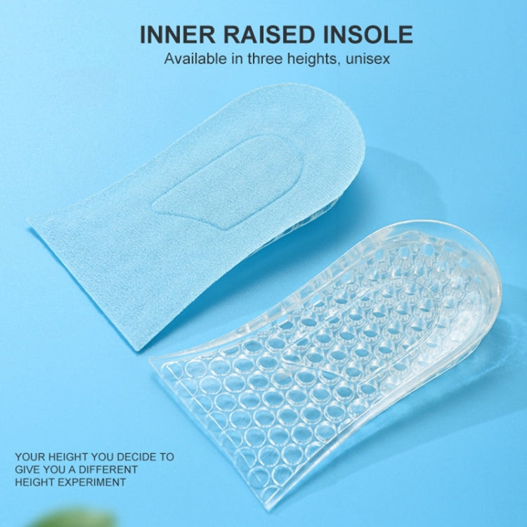 JF101 Invisible Transparent Silicone Heightening Pad Heel Heightening Insole Shock Absorption Half Pad, One Layer, Two Layer, Three Layer