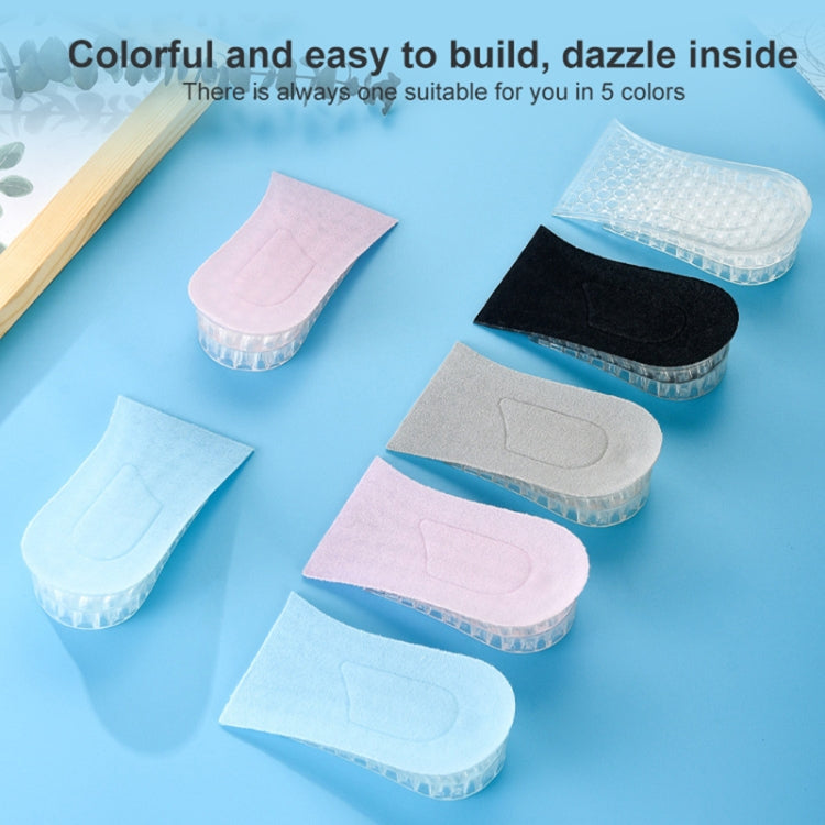 JF101 Invisible Transparent Silicone Heightening Pad Heel Heightening Insole Shock Absorption Half Pad, One Layer, Two Layer, Three Layer