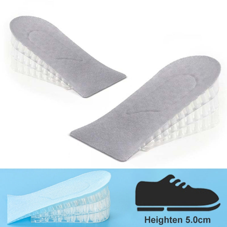 JF101 Invisible Transparent Silicone Heightening Pad Heel Heightening Insole Shock Absorption Half Pad, One Layer, Two Layer, Three Layer