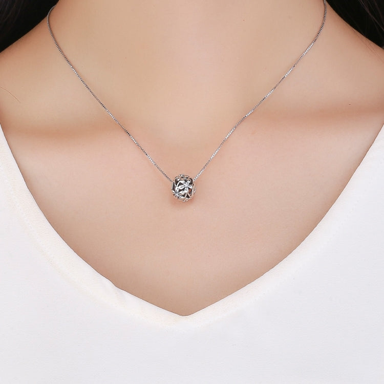 S925 Sterling Silver Flower Shape Dripping Oil Silver Beads DIY Bracelet Accessories, SCC729