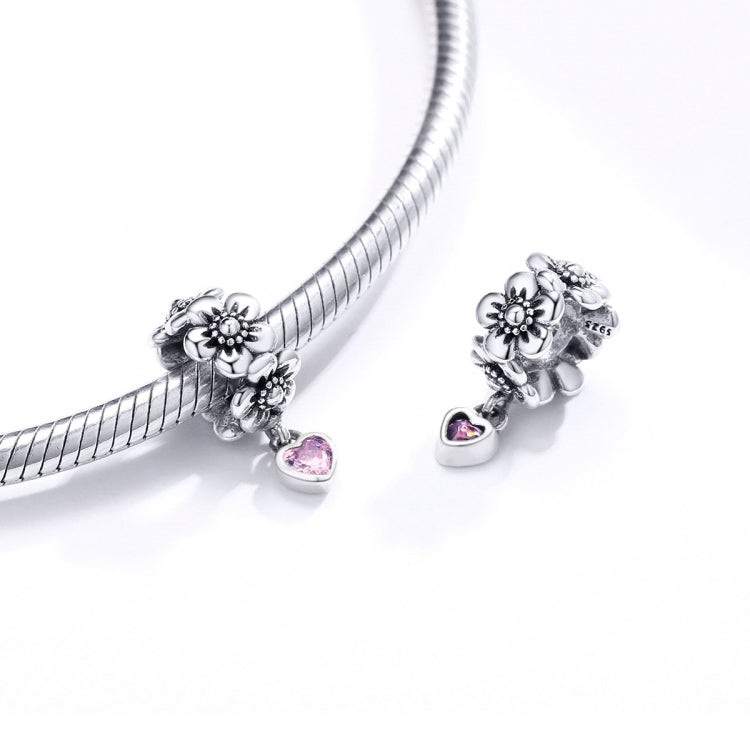 S925 Sterling Silver Flower Bead DIY Bracelet Accessories, SCC1485