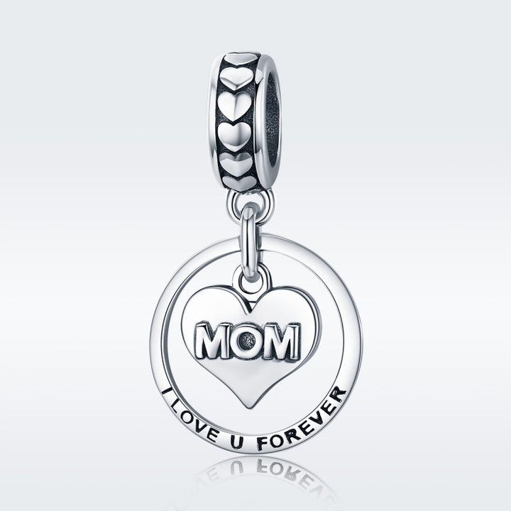 Mothers Day Gift S925 Sterling Silver Tribute To Mothers Love Beads DIY Bracelet Accessories, Bead, Bead+Necklace