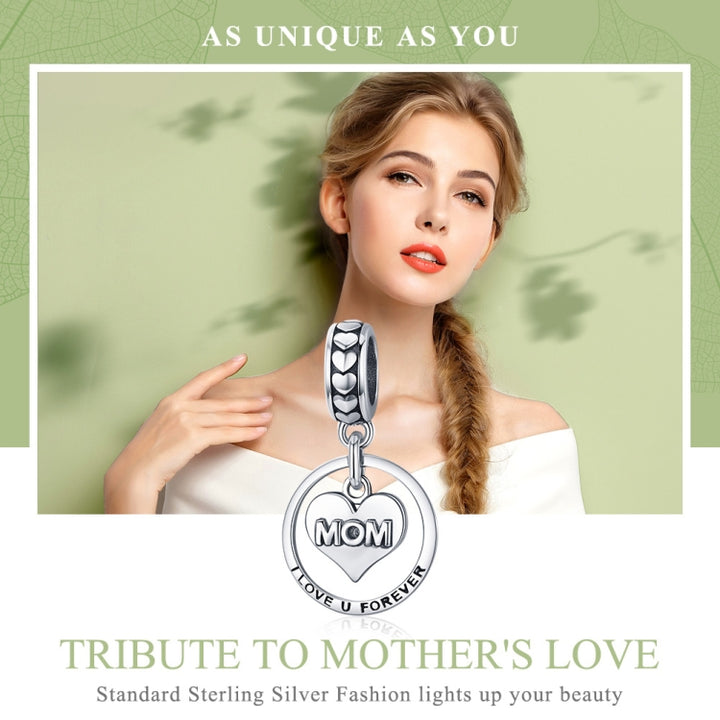 Mothers Day Gift S925 Sterling Silver Tribute To Mothers Love Beads DIY Bracelet Accessories, Bead, Bead+Necklace