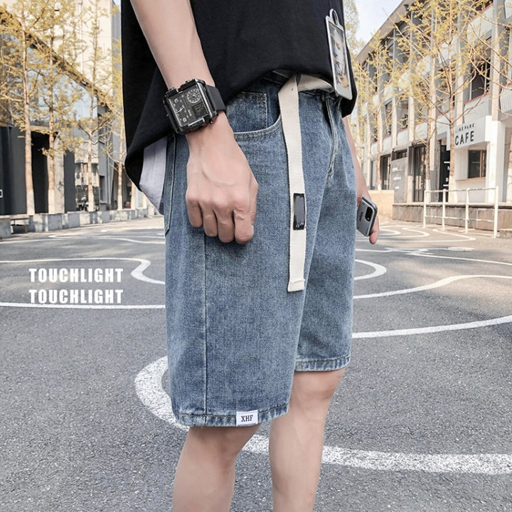 Summer Shorts Denim Five-Point Pants Middle Pants Casual Breeches, S, M, L, XL, XXL, XXXL