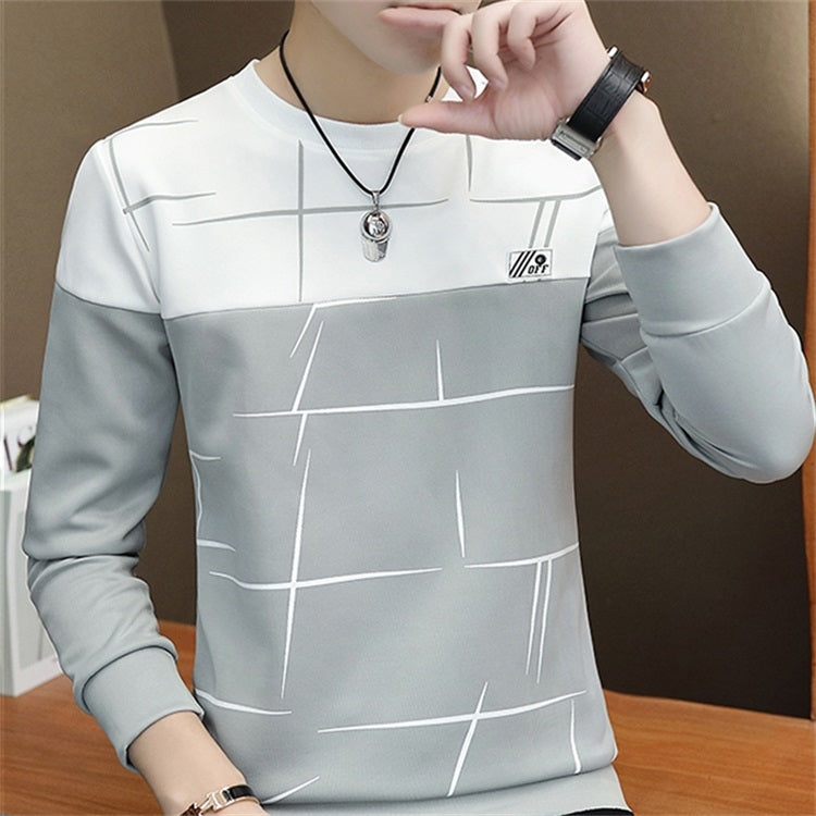 Long Sleeve Crew Neck Printed SweaterShirt Bottoming Shirt, M, L, XL, XXL, XXXL