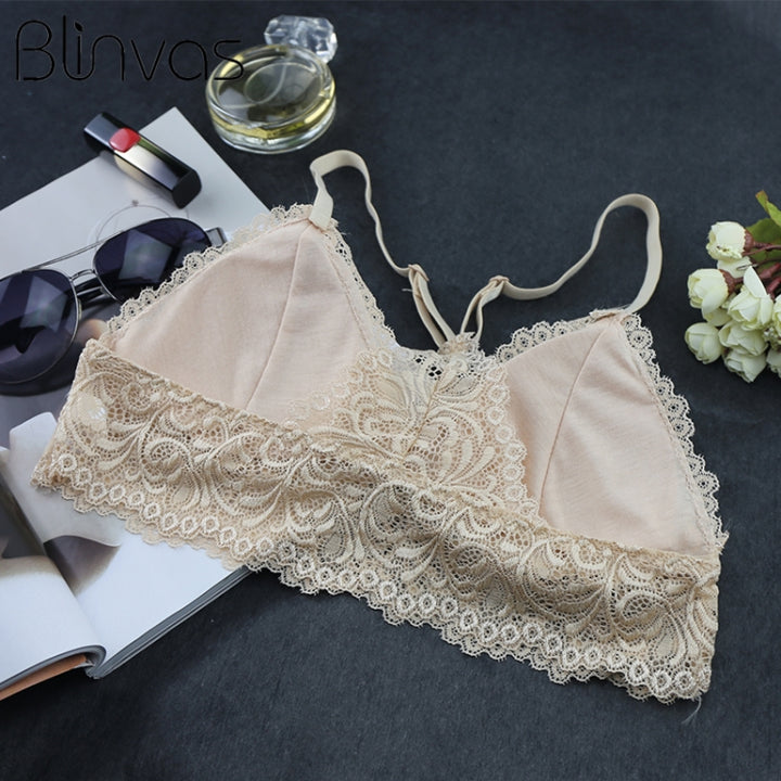 Camisole Female Wrapped Chest Tube Top Underwear Sexy Lace Gathered Base Bra with Chest Pad, One Size