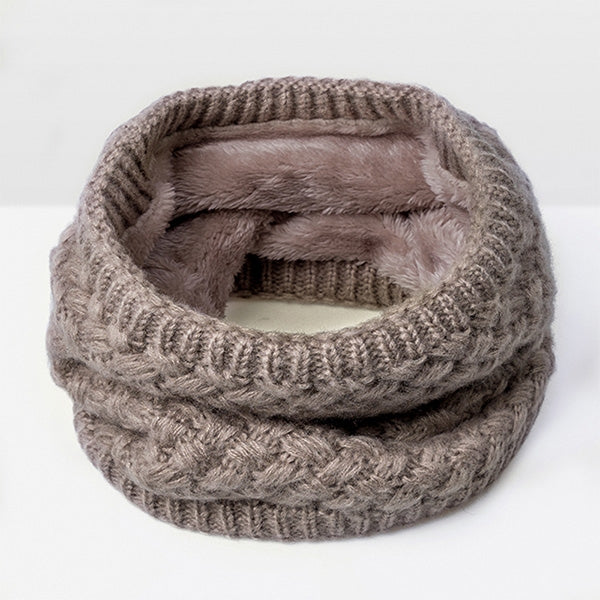 Winter Plus Velvet Thicken Warm Pullover Knit Scarf, 47 x 22cm