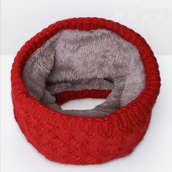 Winter Plus Velvet Thicken Warm Pullover Knit Scarf, 47 x 22cm