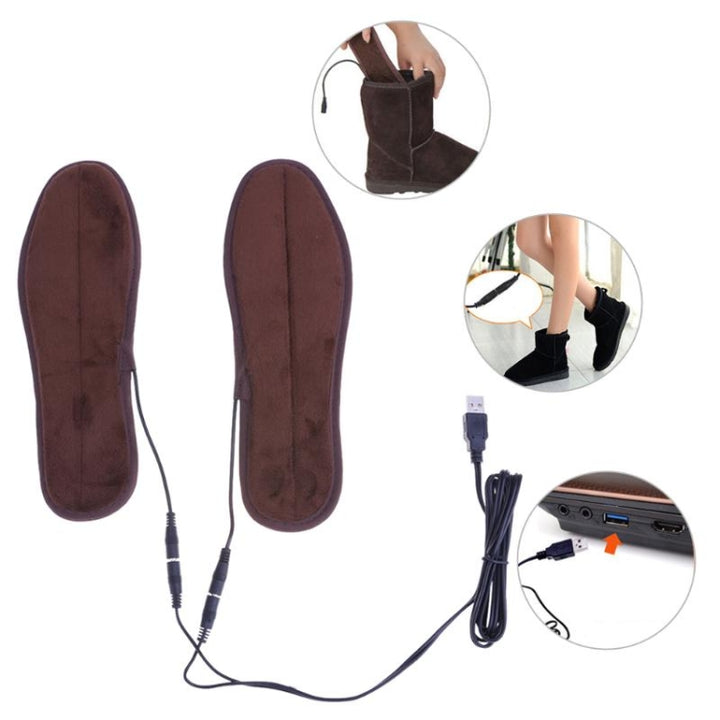 2 Pairs USB Shoe Dryer Electric Insoles Shoe Winter Keep Warm Heated Insole for Shoes Boot, 35-36, 37-38, 39-40, 41-42, 43-44