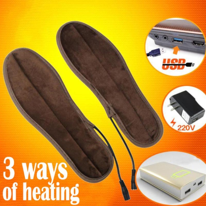 2 Pairs USB Shoe Dryer Electric Insoles Shoe Winter Keep Warm Heated Insole for Shoes Boot, 35-36, 37-38, 39-40, 41-42, 43-44