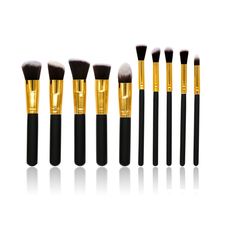 10 Pcs Silver/Golden Makeup Brushes Set pincel maquiagem Cosmetics  maquillaje Makeup Tool Powder Eyeshadow Cosmetic Set, 10 silver black, 10 platinum, 10 Gold black, 10 White silver, 10 Pink Gold, 10 Pink silver