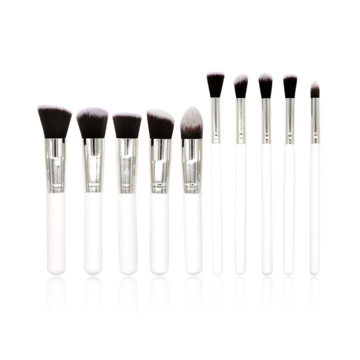 10 Pcs Silver/Golden Makeup Brushes Set pincel maquiagem Cosmetics  maquillaje Makeup Tool Powder Eyeshadow Cosmetic Set, 10 silver black, 10 platinum, 10 Gold black, 10 White silver, 10 Pink Gold, 10 Pink silver