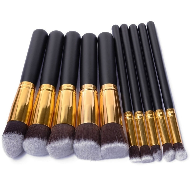 10 Pcs Silver/Golden Makeup Brushes Set pincel maquiagem Cosmetics  maquillaje Makeup Tool Powder Eyeshadow Cosmetic Set, 10 silver black, 10 platinum, 10 Gold black, 10 White silver, 10 Pink Gold, 10 Pink silver