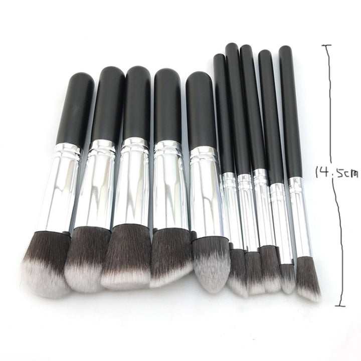 10 Pcs Silver/Golden Makeup Brushes Set pincel maquiagem Cosmetics  maquillaje Makeup Tool Powder Eyeshadow Cosmetic Set, 10 silver black, 10 platinum, 10 Gold black, 10 White silver, 10 Pink Gold, 10 Pink silver