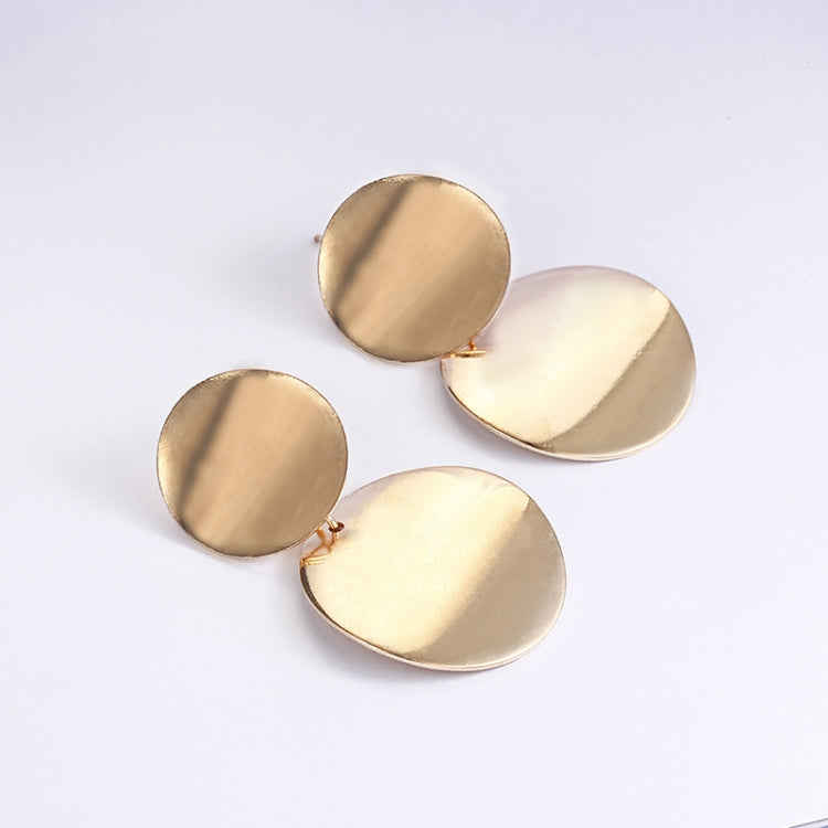 Unique Metal Drop Earrings Round Statement Earrings for Women Jewelry, Gold, Silver