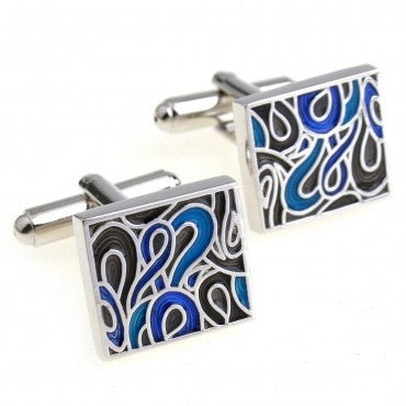 1 Pair Trendy Enamel Cufflink for Men / Women