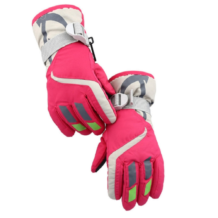 Outdoor Children Thick Warm Skiing Gloves, One Pair