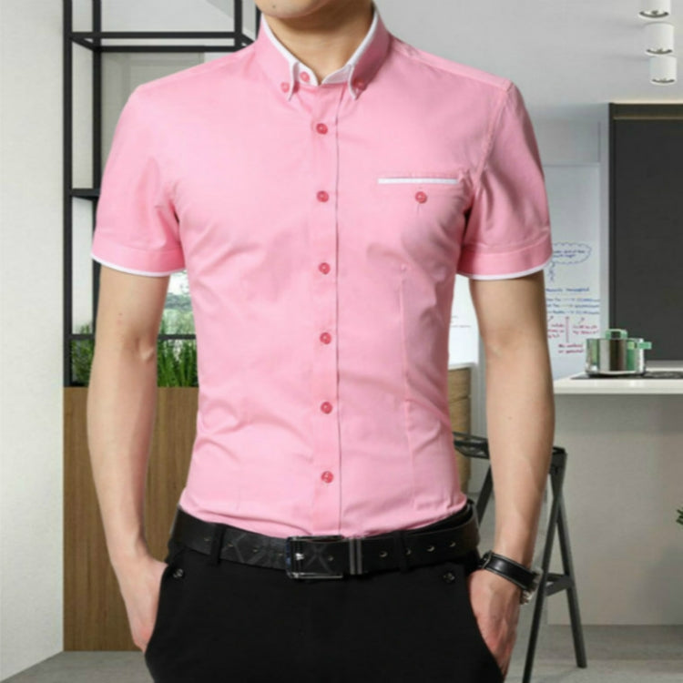 Men Business Shirt Short Sleeves Turn-down Collar Shirt, M, L, XL, XXL, XXXL, XXXXL