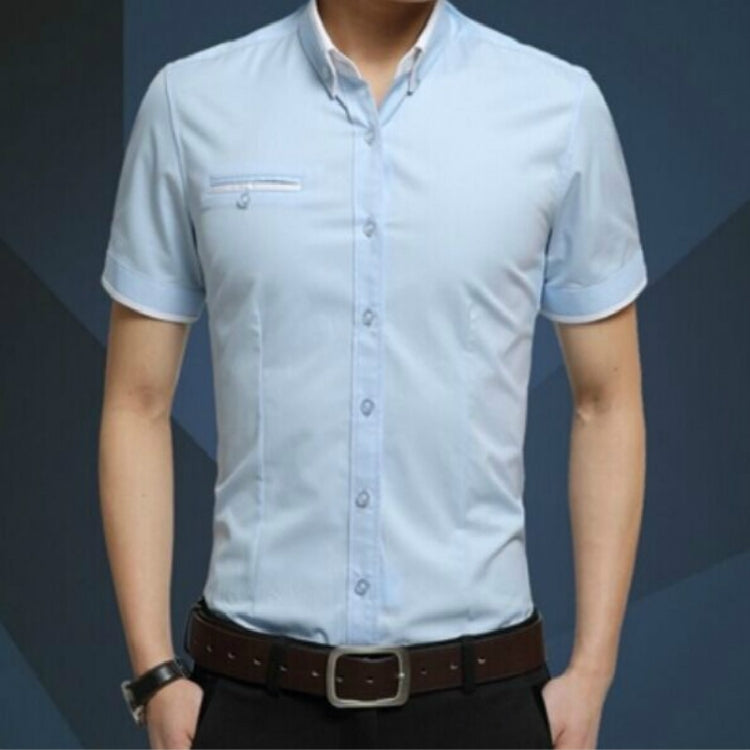 Men Business Shirt Short Sleeves Turn-down Collar Shirt, M, L, XL, XXL, XXXL, XXXXL