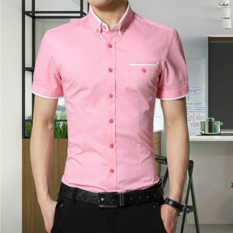 Men Business Shirt Short Sleeves Turn-down Collar Shirt, M, L, XL, XXL, XXXL, XXXXL