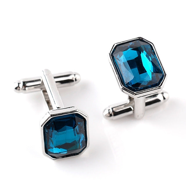 Fashion zircon alloy plating French cufflinks nail sleeve female models, Royal Blue, Purple, Red, Blue, Pink