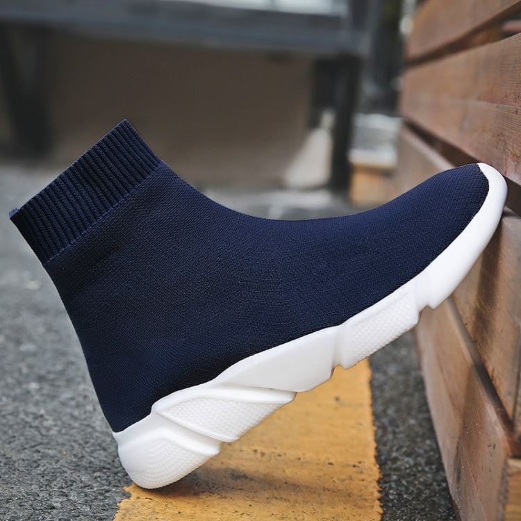 Knit Upper Breathable Sport Sock Boots Chunky Sneakers High Top Running Shoes for Men /  Women, 45, 46, 47