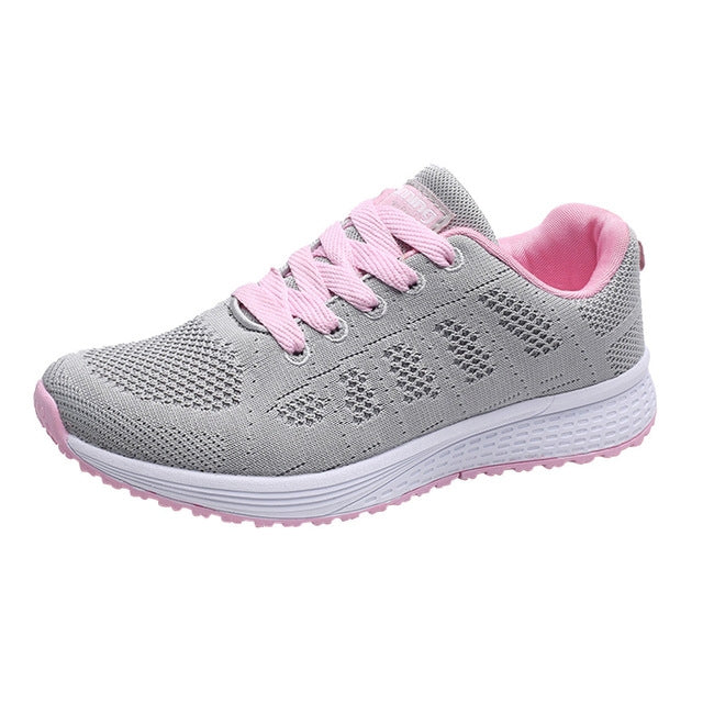 Mesh Breathable Flat Sneakers Running Shoes Casual Shoes for Women, 35, 36, 37, 38, 39, 40