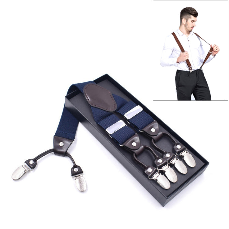 Adjustable 6 Clips Trousers Strap Clip for Men, Size: 125 x 3.5cm