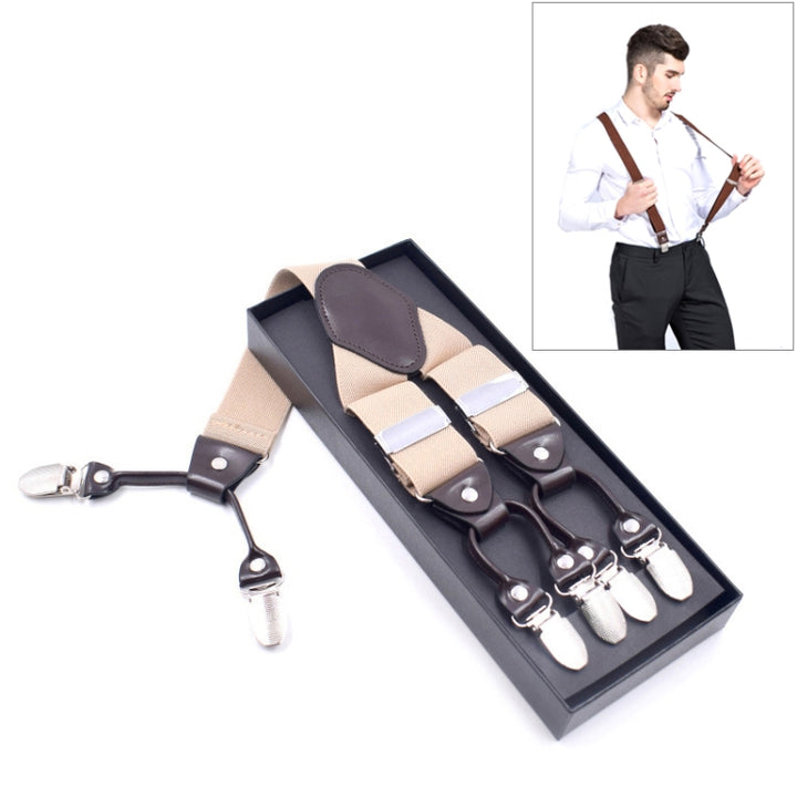 Adjustable 6 Clips Trousers Strap Clip for Men, Size: 125 x 3.5cm