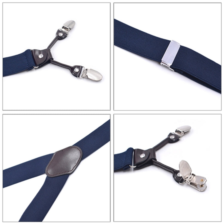 Adjustable 6 Clips Trousers Strap Clip for Men, Size: 125 x 3.5cm