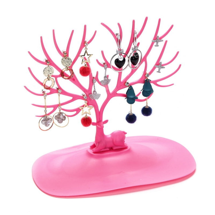 Plastic Antler Shaped Creative Ring Lipstick Rack Necklace Jewelry Cosmetic Storage Display Organizer