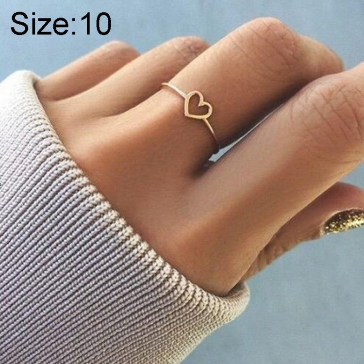 Fashion Heart Shaped Wedding Ring for Woman, Rose Gold, White