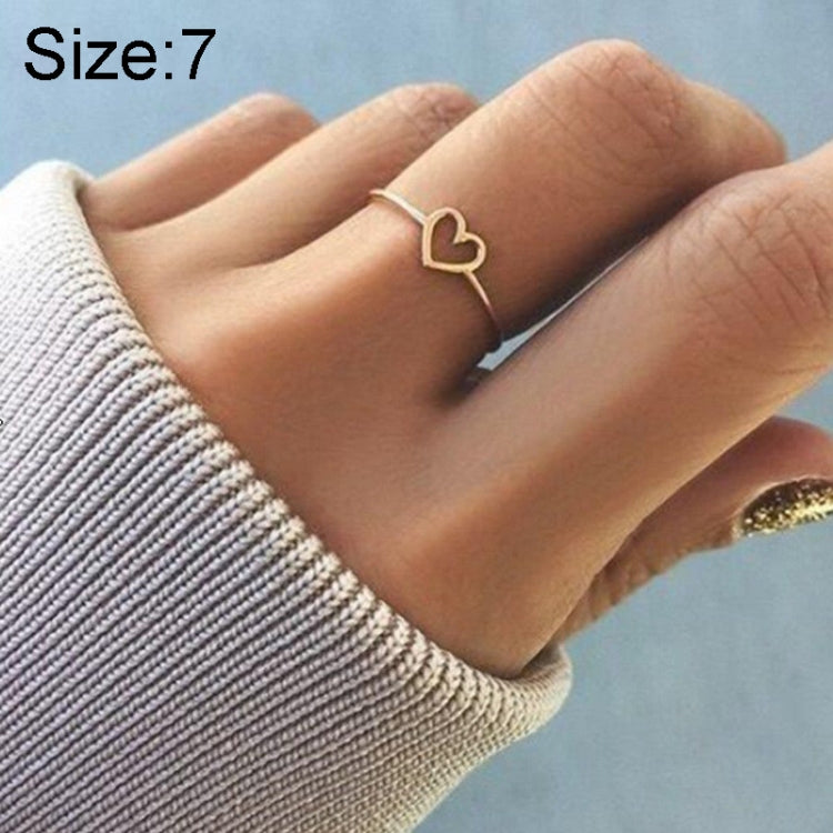 Fashion Heart Shaped Wedding Ring for Woman, Rose Gold, White