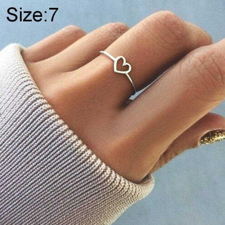 Fashion Heart Shaped Wedding Ring for Woman, Rose Gold, White